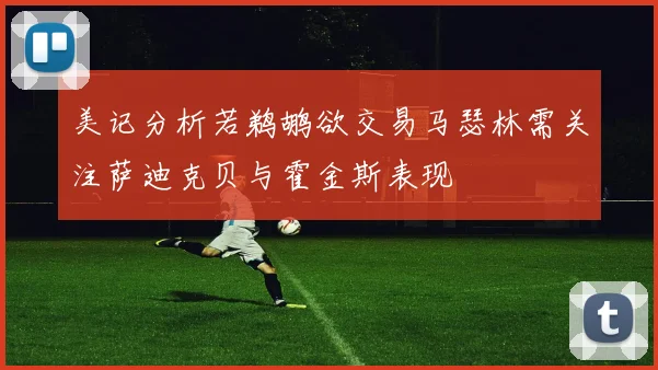 美记分析若鹈鹕欲交易马瑟林需关注萨迪克贝与霍金斯表现